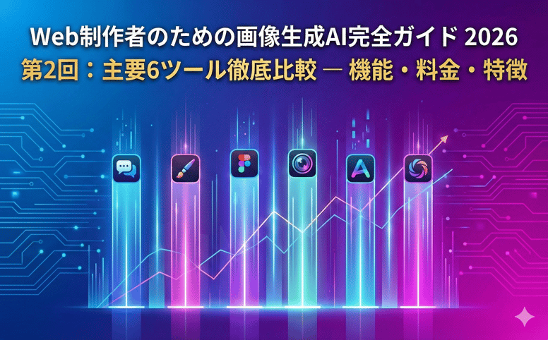 【連載】Web制作者のための画像生成AI完全ガイド 2026 ー 第2回：主要6ツール徹底比較 ― 機能・料金・特徴